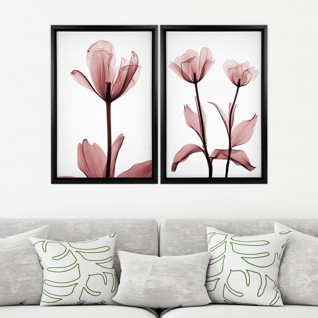 絵画 flk041185 Quadro com Moldura Chanfrada Flores Rose