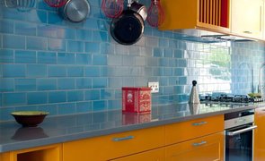 Cozinha Azul Laranja