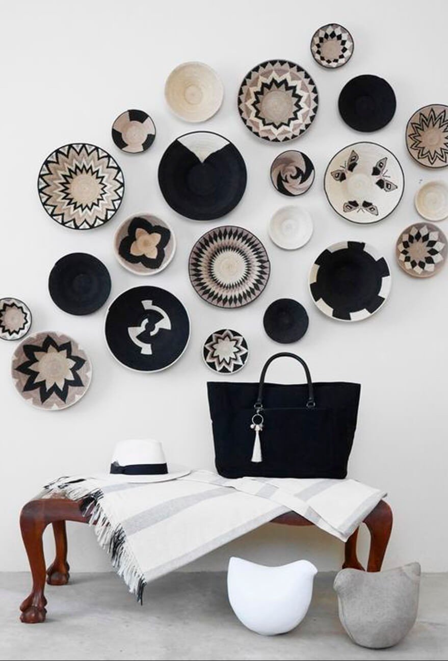 Decoração com Pratos Preto Branco