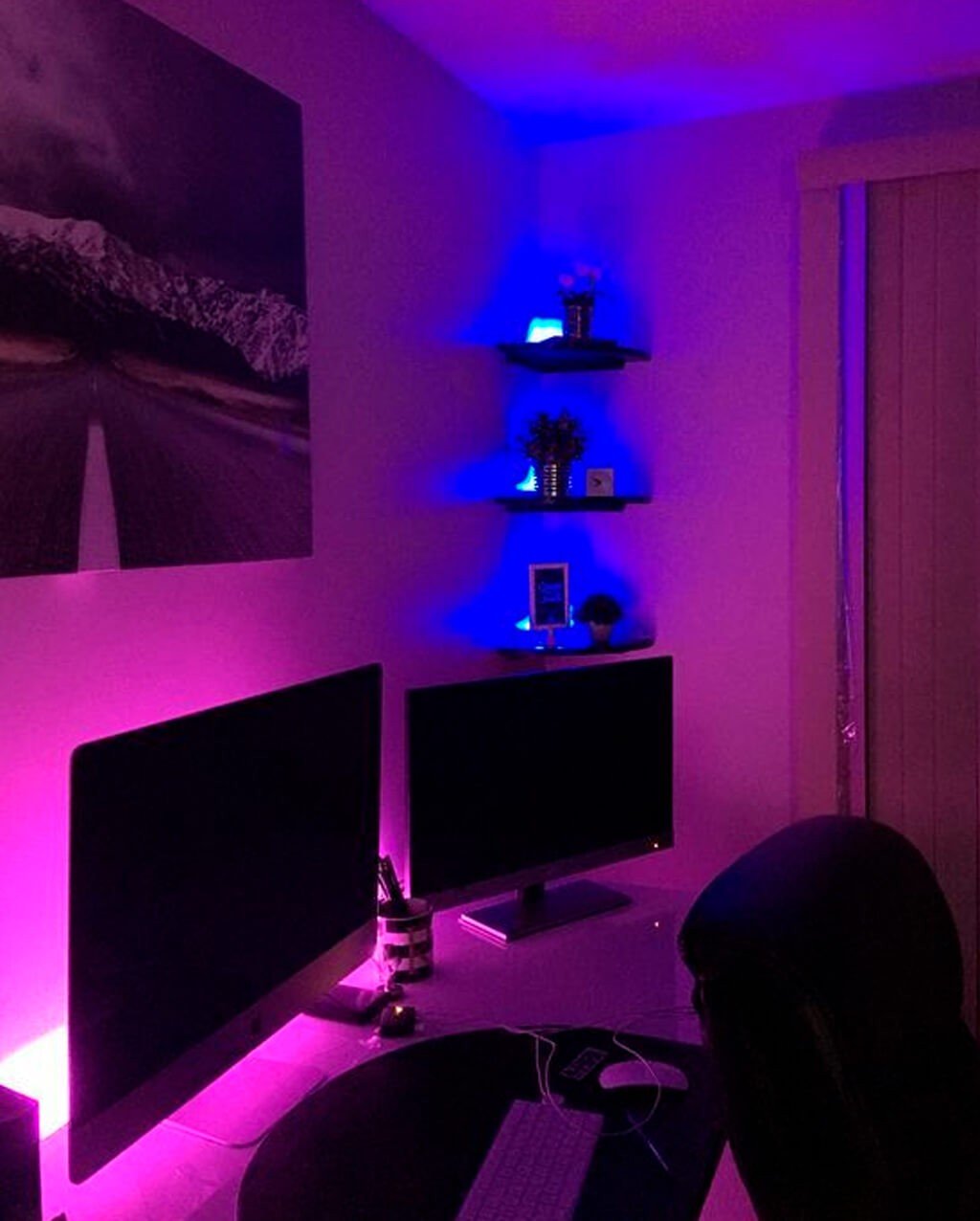 Azul e Roxo Fita LED