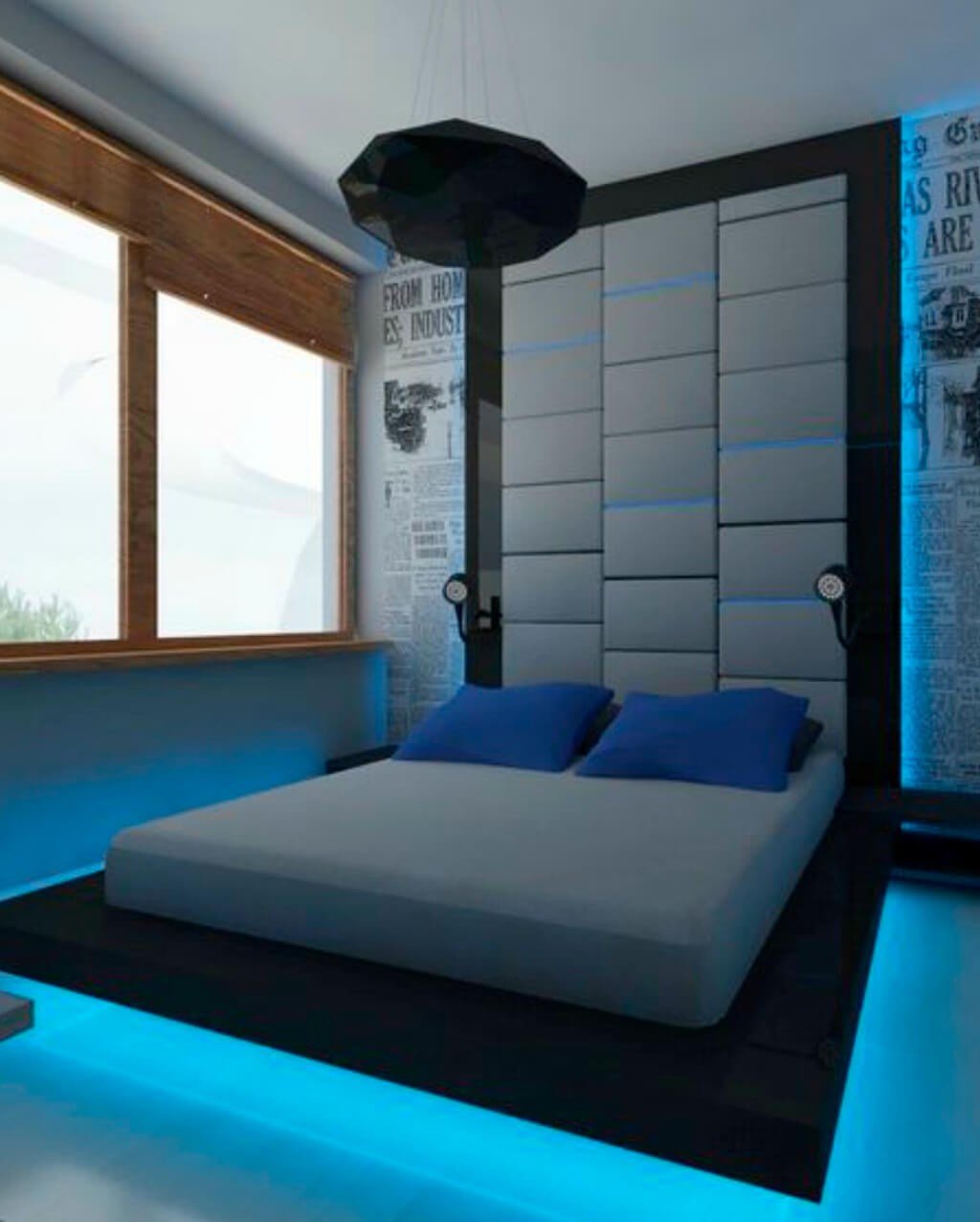Quarto Casal Decorado Fita LED