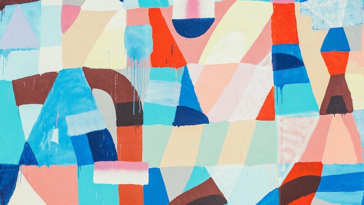 Quadro com arte abstrata em tons mais claros