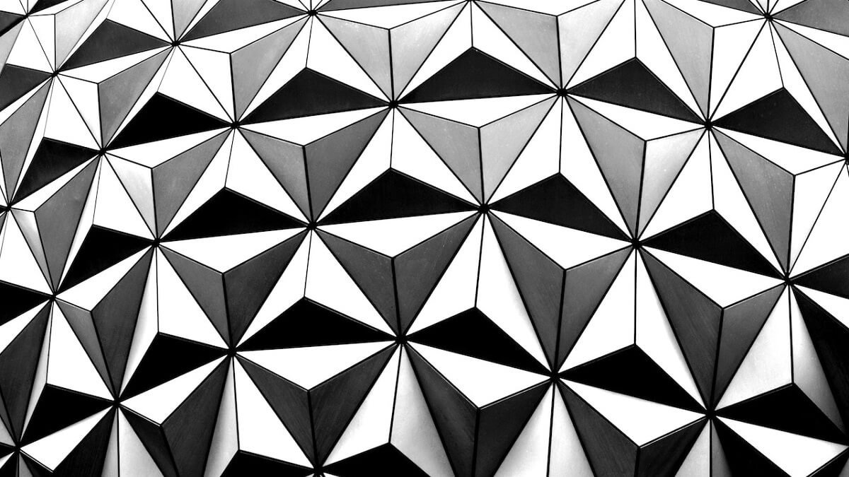 Quadro mosaico preto e branco