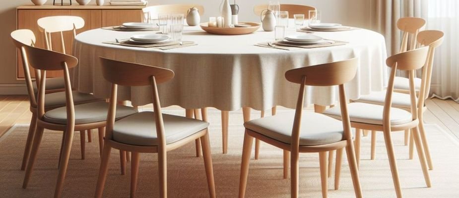 Qual a Medida De Uma Toalha de Mesa 8 lugares Redonda?