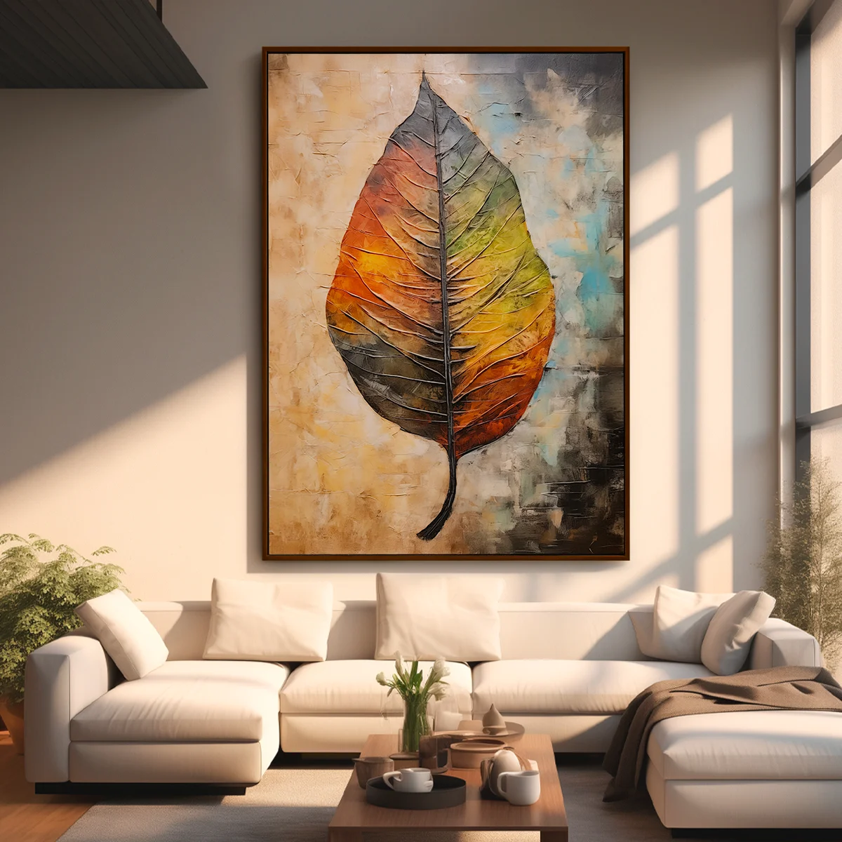 Quadro Decorativo Folha Full Color