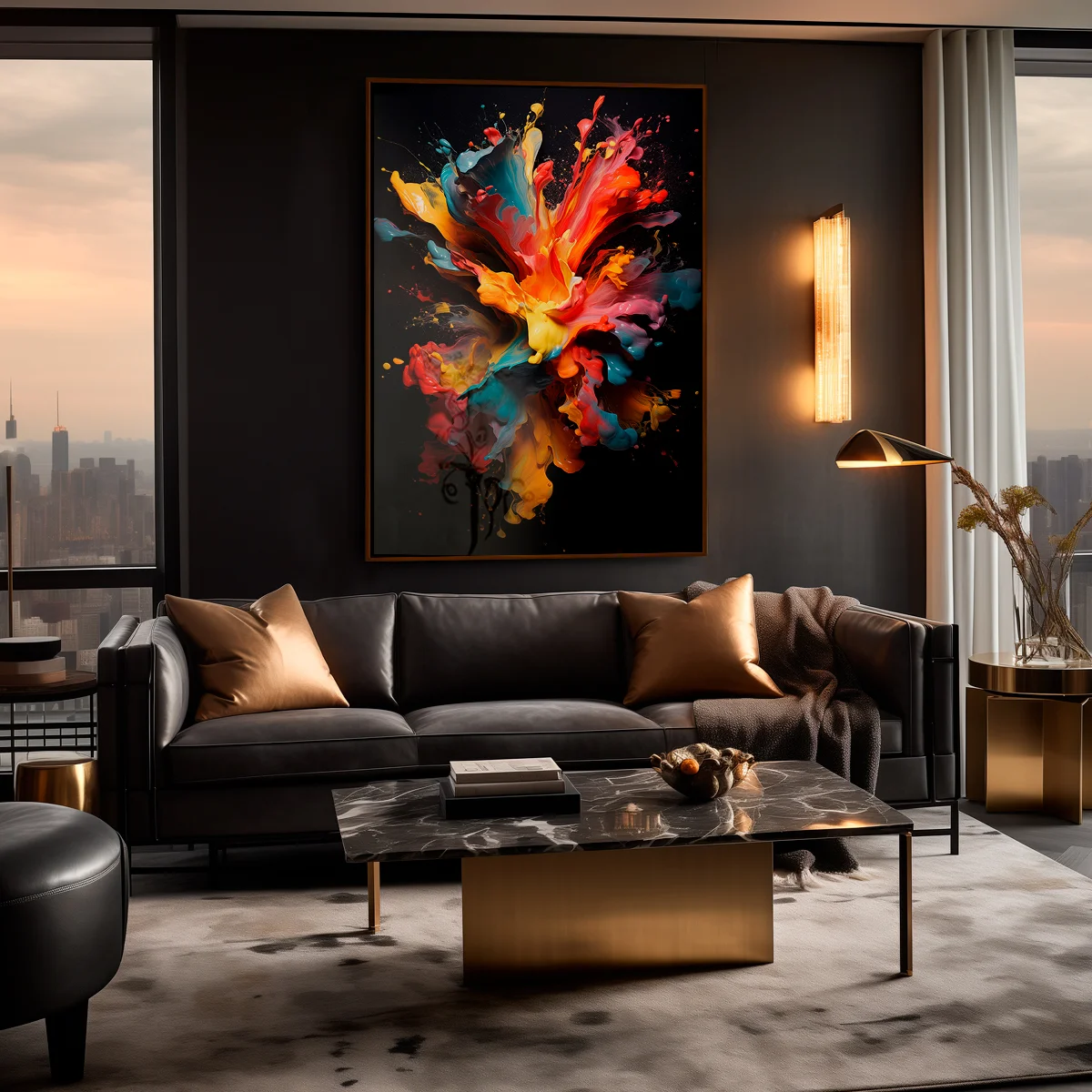 Quadro Decorativo Vórtice de Cores